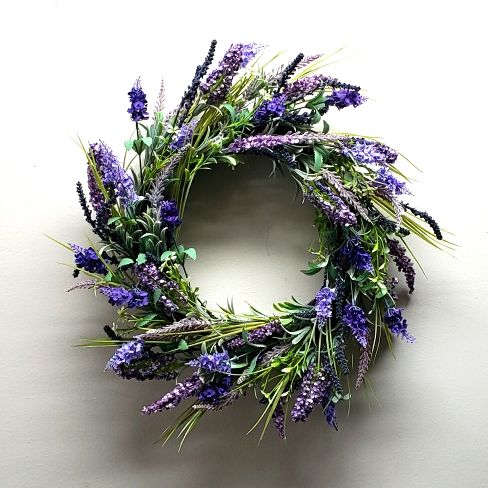 Lavender and Green Holiday Floral Wreath!